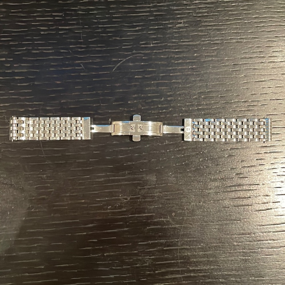 Michele Deco silver watch band with all extra links.